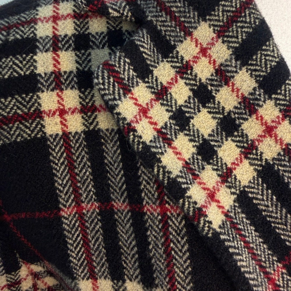 Jil Sander+ Plaid Wool Cashmere Blazer Women 38 IT Black Tan Red Italian Luxury - Picture 12 of 12